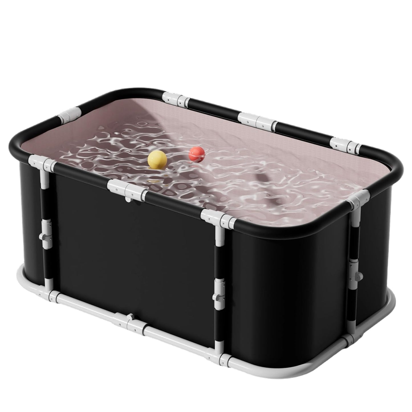 GENDLTHIJ Portable Foldable Ice Bath Tub, Large Portable Soaking Bath Tub for Home Outdoors Gyms (3-piece Set)