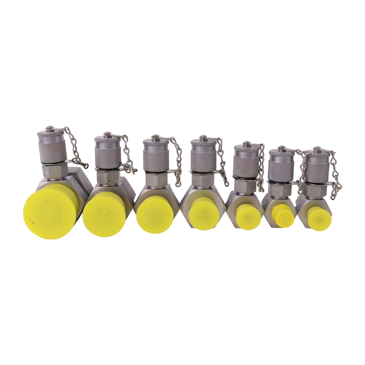 Zorqon 7Pcs Hydraulic Swivel Run Tees Connector Tester Coupling Set Replace for JIC37, Fit For Excavator Construction Machinery Hydraulic System