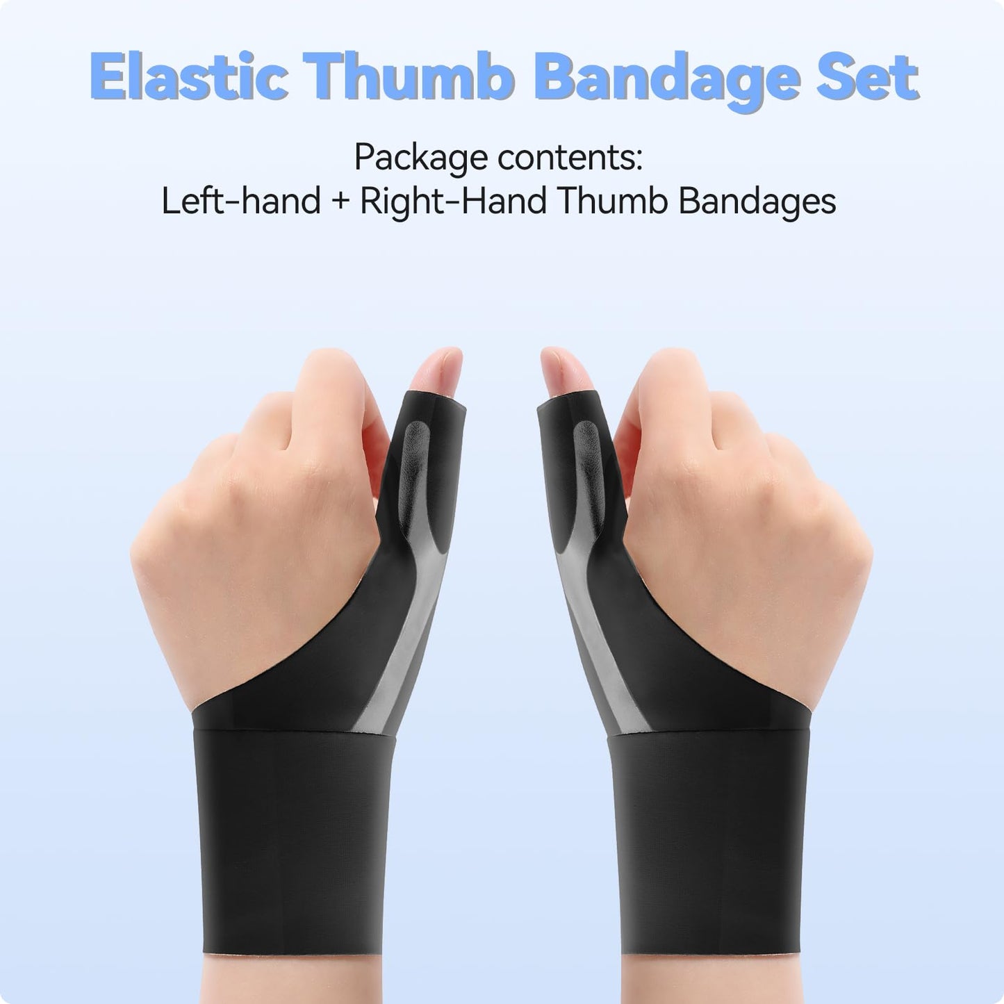 Goldeer Thumb Wrist Brace 1 Pair for Arthritis Pain Relief, Thumb Spica Splint for Carpal Tunnel, De Quervain’s Tenosynovitis & Tendinitis and TFCC, Lightweight Copper Compression Stabilizer Support for Men Women Left Right Hand（M, Black）