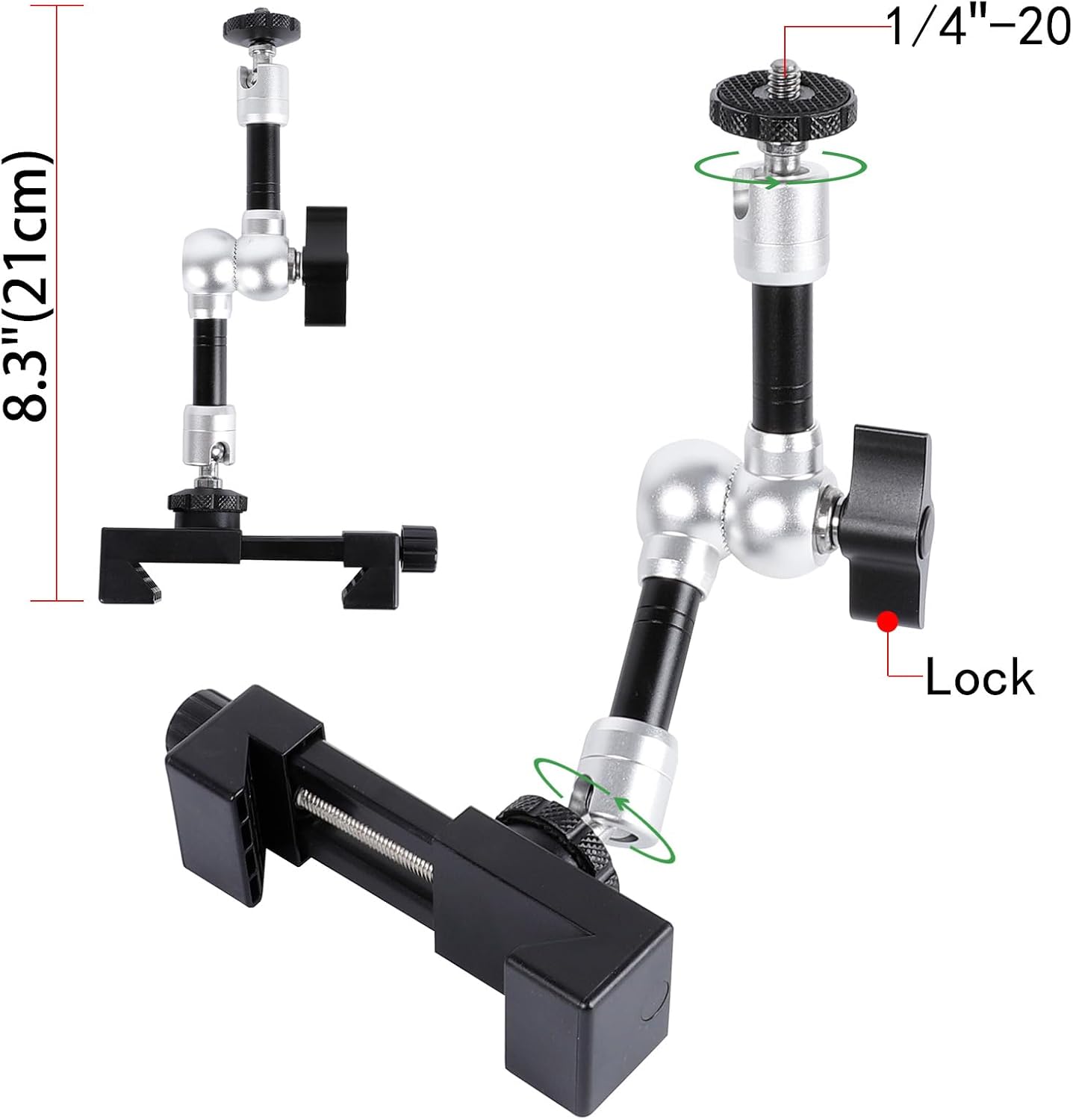 FPN Camera Fence Mount for Live Streaming, Fence Phone Holder Mounting Kit for Game Changer to Recording