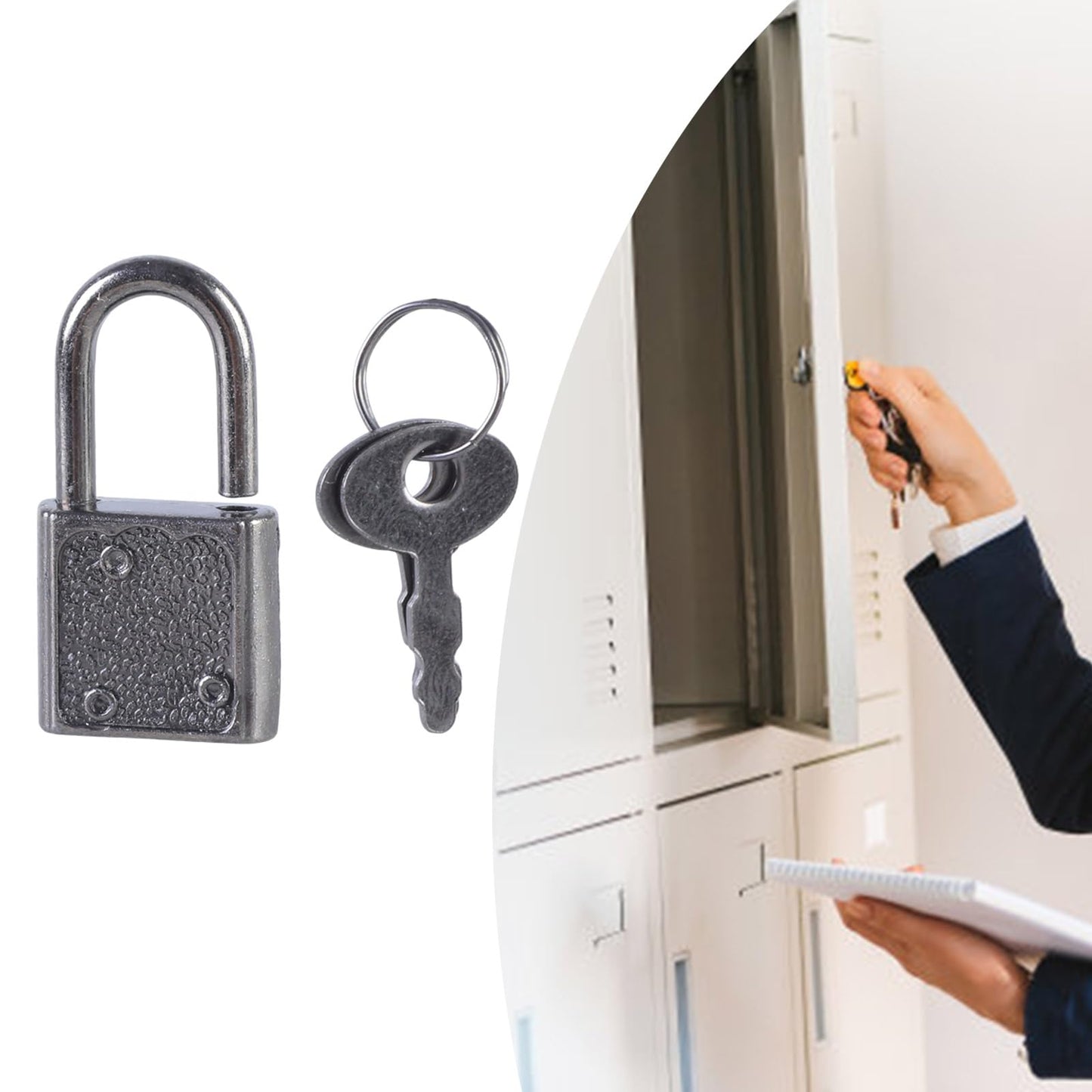 RGYBAO 5Pcs Zincs Alloy Padlock Portable Suitcases Locker Securing Lock Small Luggage Box Lock with Key Diaries Padlocks Key Lo