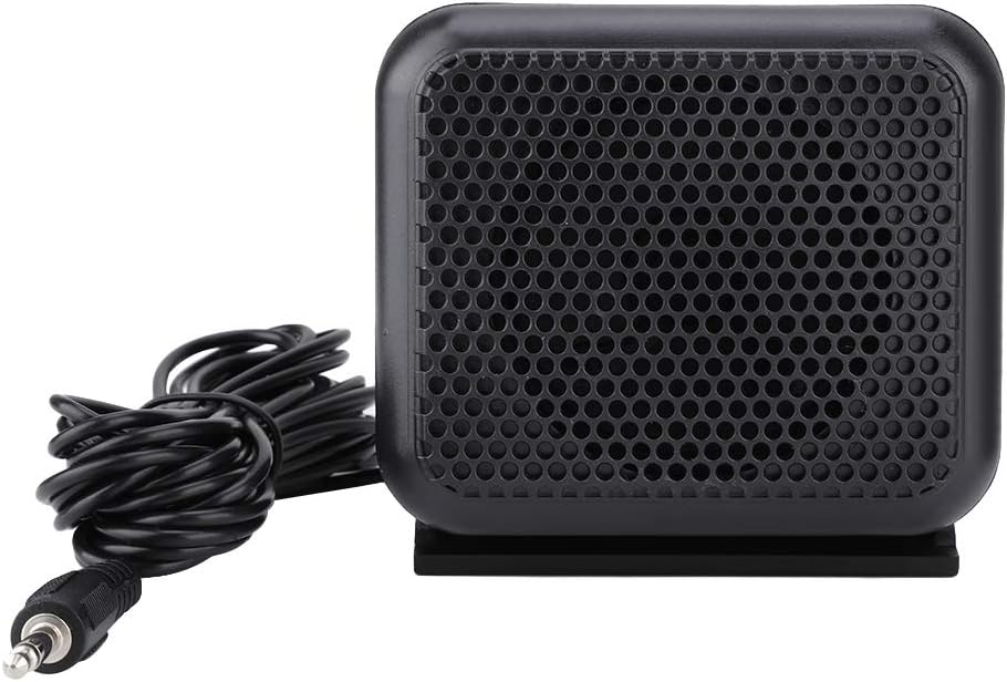 LenTLy NSP100 3W 3.5mm 4m MP3 External Speaker, Wired Speaker with Cable, Black, Portable, Stereo Sound, Compatible