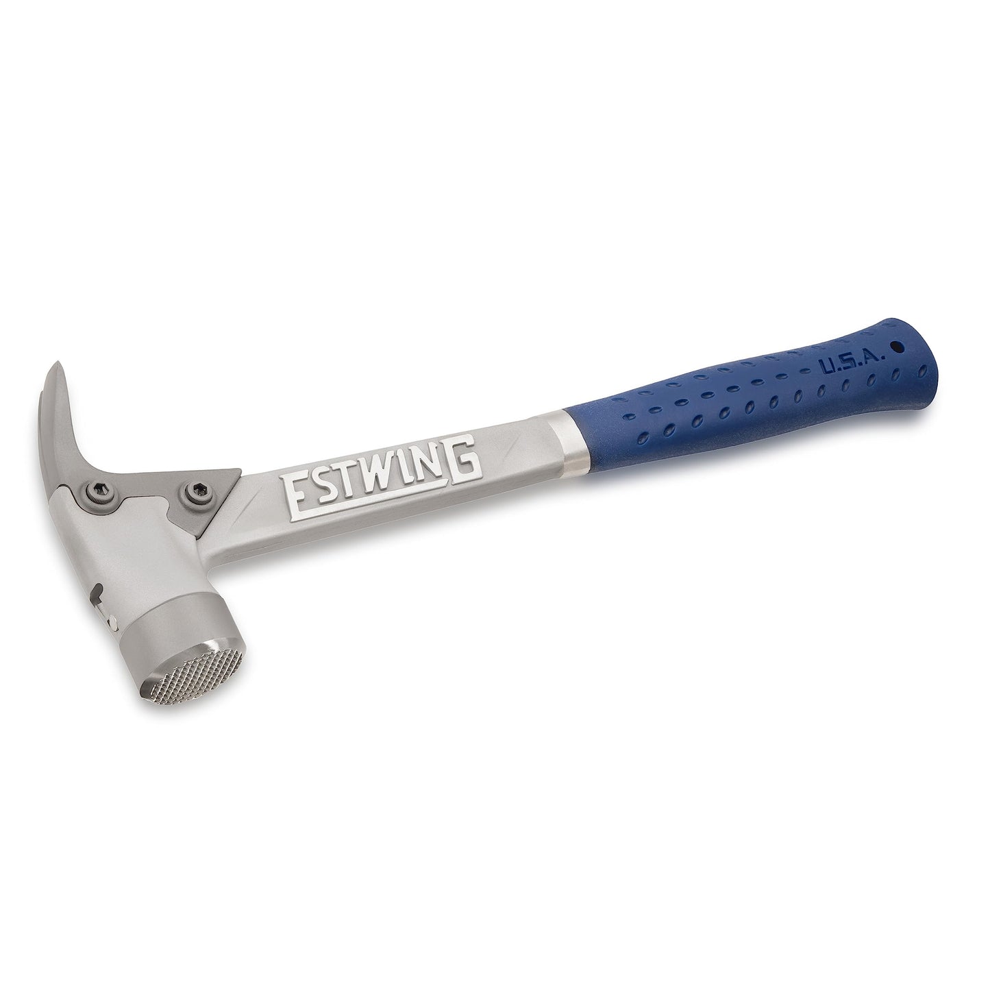 ESTWING AL-PRO Aluminum Framing Hammer - 14 oz USA Made Straight Rip Claw Hammer with Milled Face & Shock Reduction Grip - ALBLM