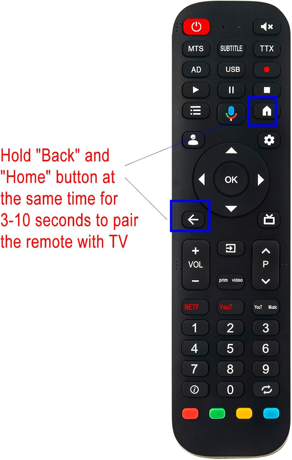 ZdalaMit 32/40/43 Inch CG40-P3 CG43-P3 CG32-P3 CA32-P3 CA43-P3 Voice Replace Remote Control Applicable for FPD