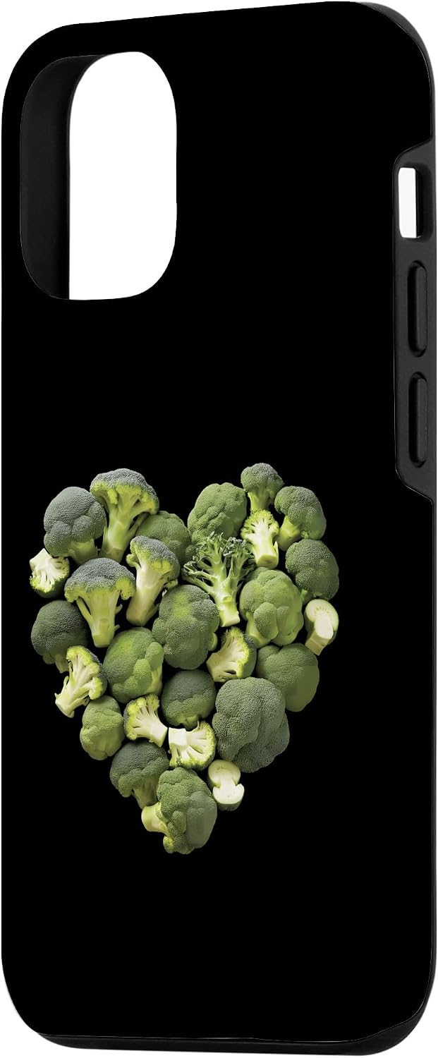 Broccoli Heart Design 12/12 Vegetable Broccoli Heart Case for iPhone Pro