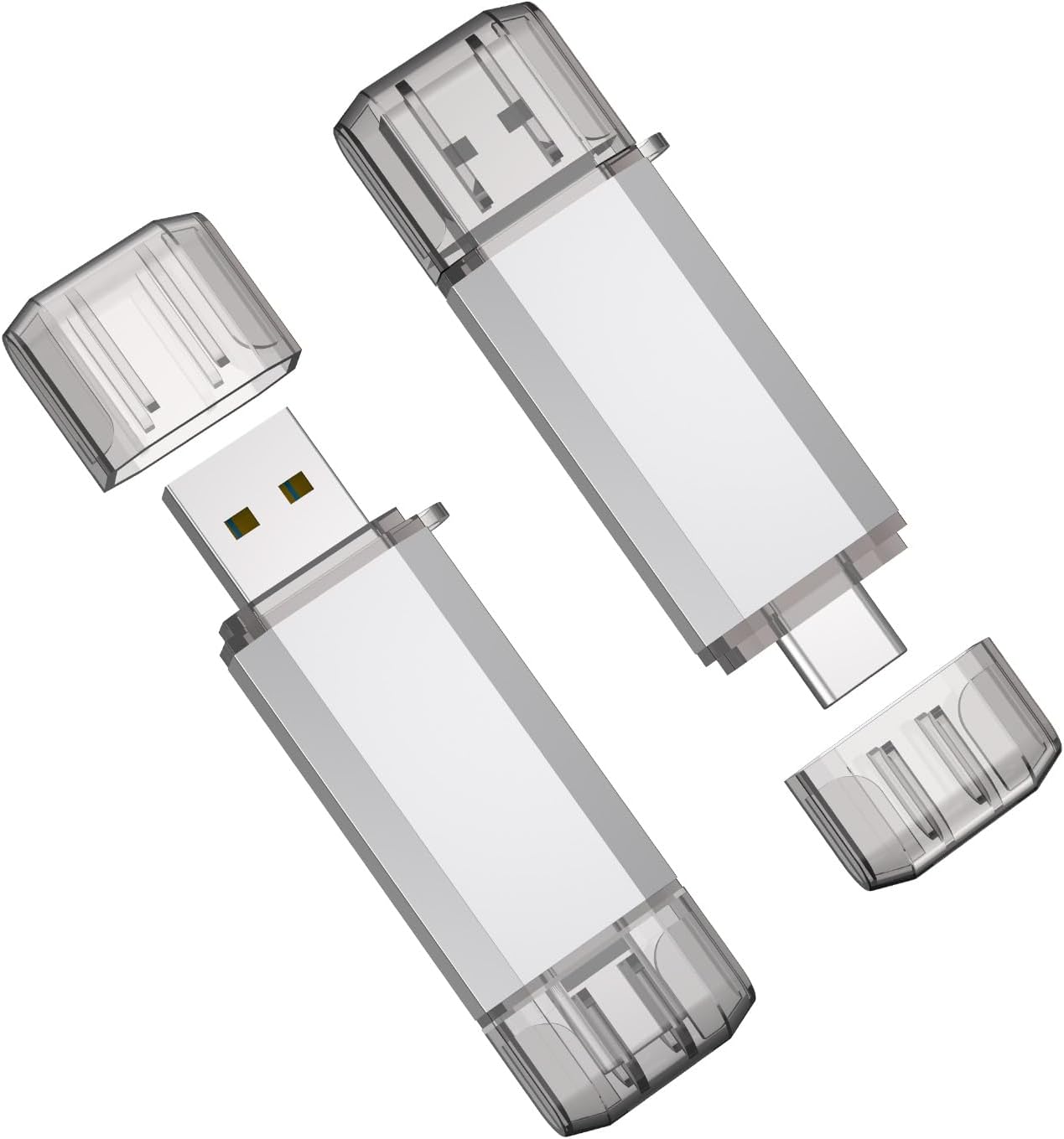 RAOYI 2 Pack 32GB 2 1 3.0 USB C Flash Drive, in USB Type C Dual OTG Metal Thumb Drive Jump Drive Memory Stick