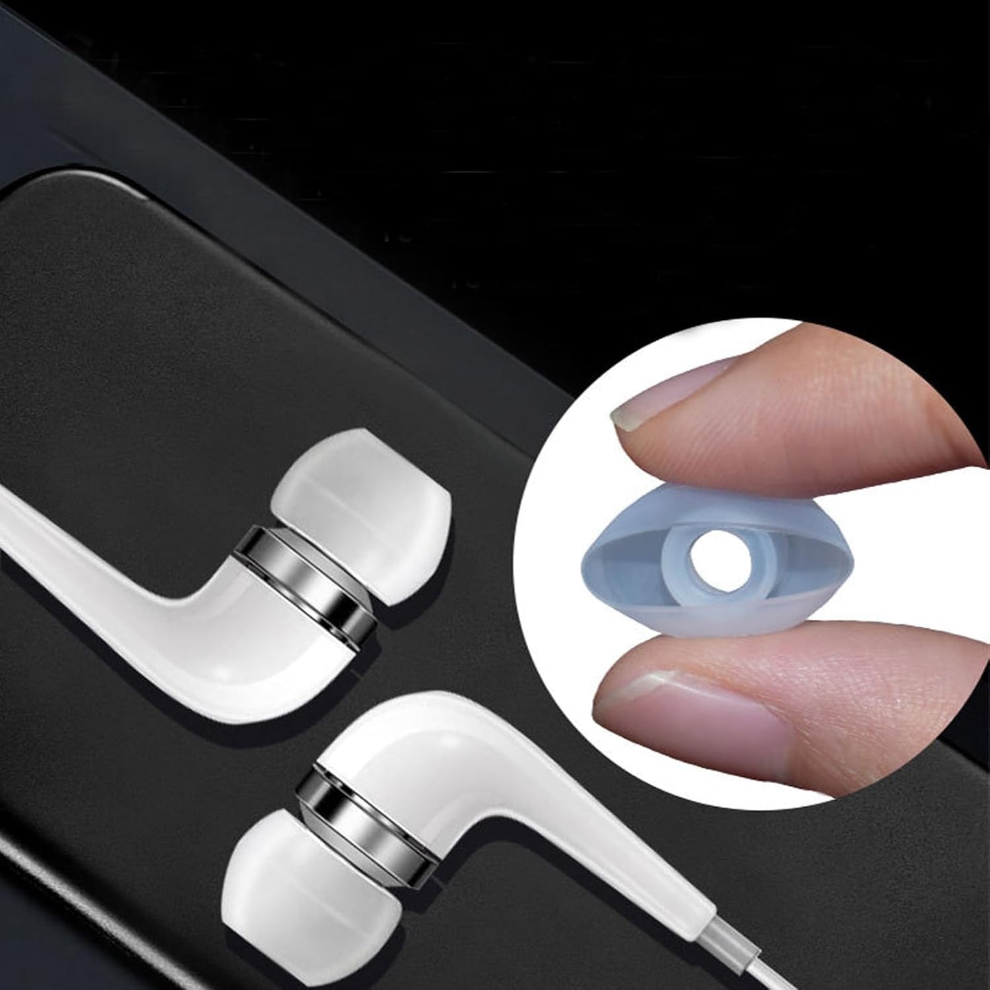 Zhtulck 36 3 Ear Bud Rubber Tips, Pcs Earbud Replacement Tips, Replacement Earbud Tips with Excellent Noise Isolation
