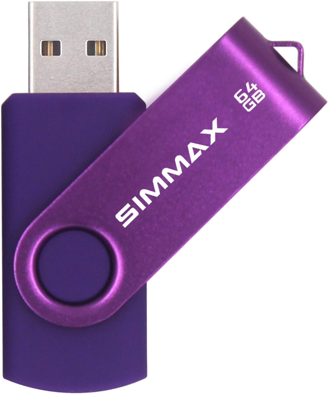 SIMMAX 64GB 2.0 (64GB Memory Stick USB Flash Drives Swivel Thumb Drive Pen Drive Purple)