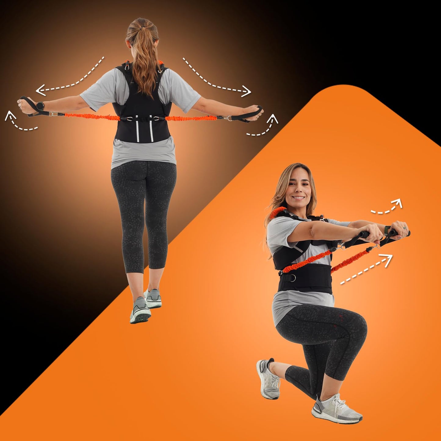 RWX 3-in-1 Multifunctional Vest - Muscle Strength and Posture Correction - Upper Body Fitness Equipment, Waist Trainer