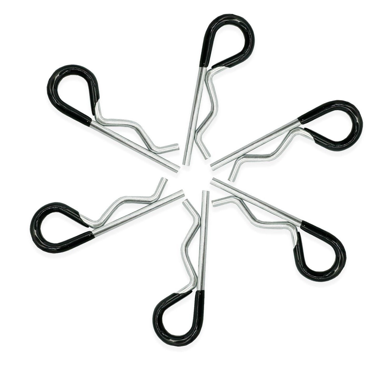 6 Pcs Heavy Duty Hitch Pins Clip R Clips Spring Retaining Wire Hair Pins Cotter Pin Strong Spring Rubber-Coated Grip R Clip for Trailer Tractors Mower Carts Truck Pin Clip M3.5x75mm Yoliko