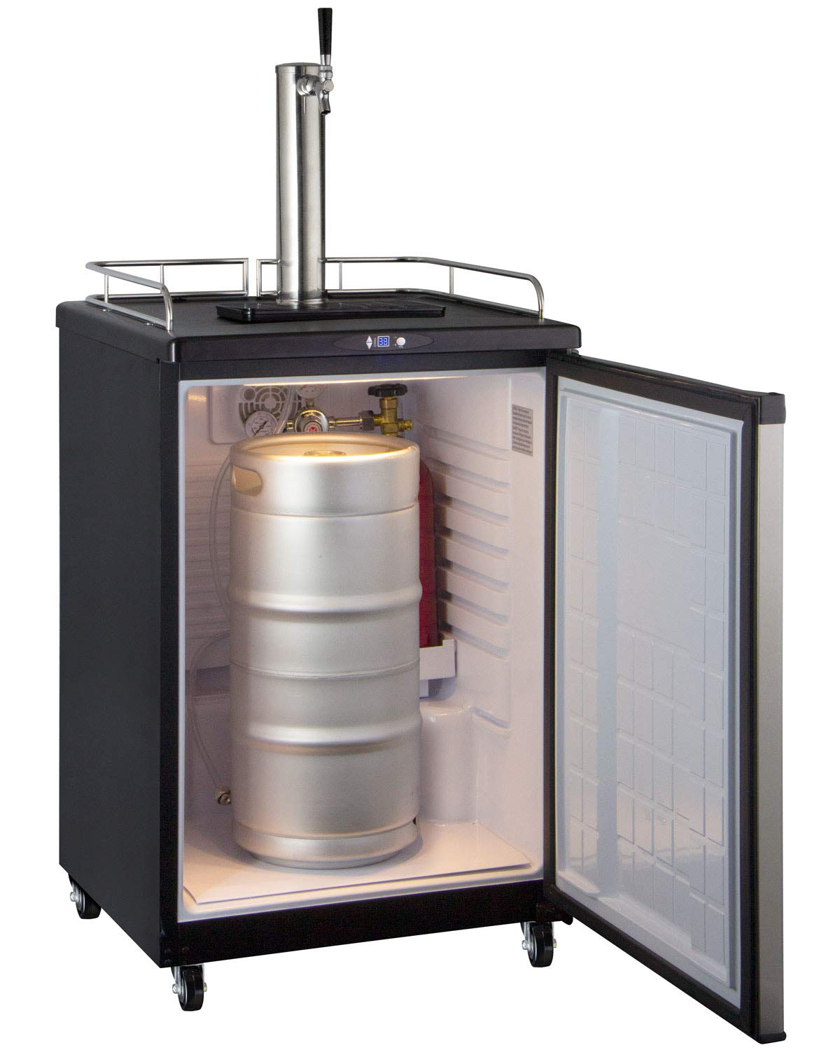 Kegco Keg Dispenser, Single Faucet, Stainless Steel