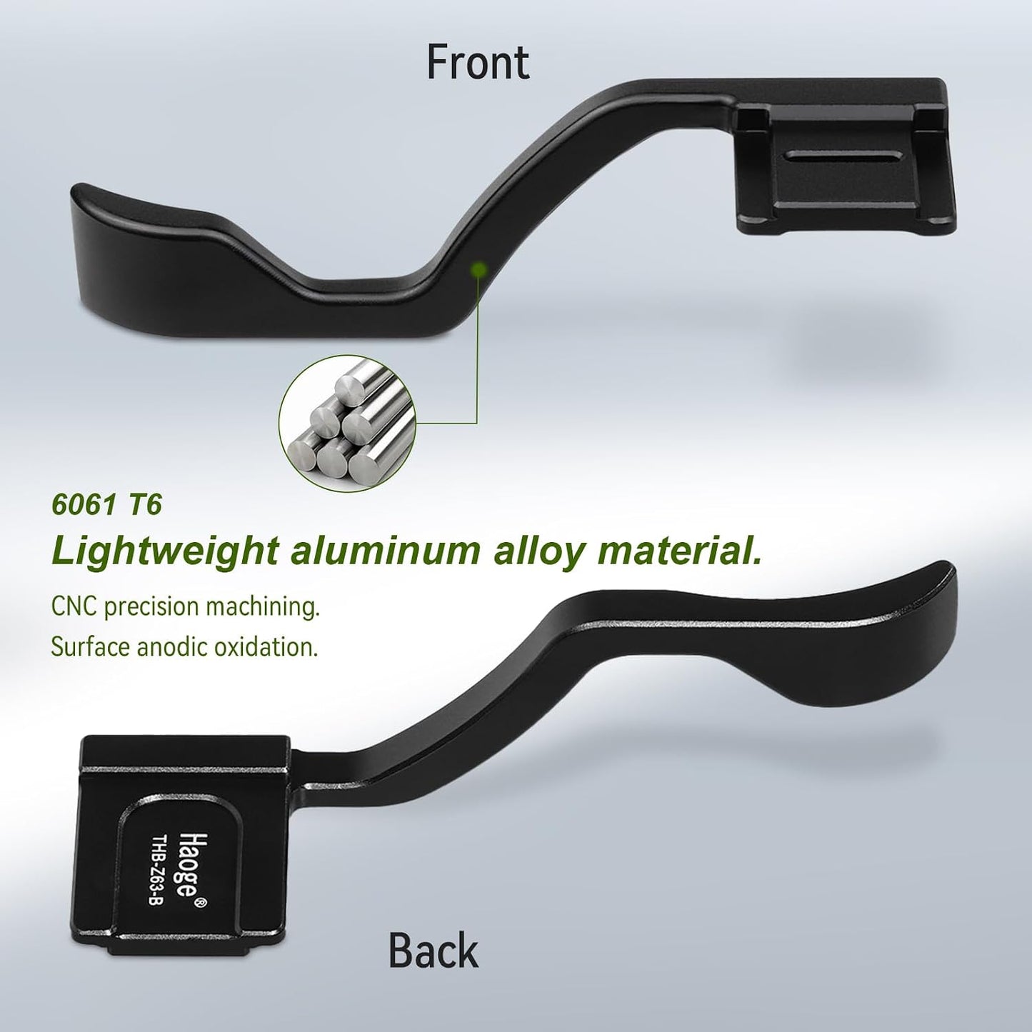 Haoge Z6 Z63 THB-Z63-B Metal Thumb Up Rest Hand Grip for Nikon III Mirrorless Camera Accessories Black Hot Shoe Thumb