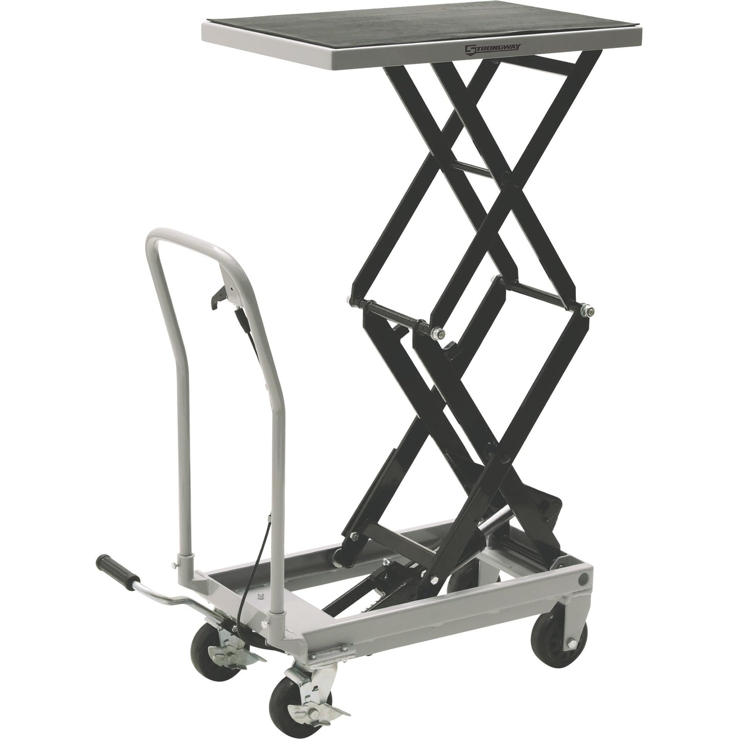 Strongway 2-Speed Hydraulic Rapid XT Lift Table Cart - 500-Lb. Capacity, 50 3/4in. Lift Height