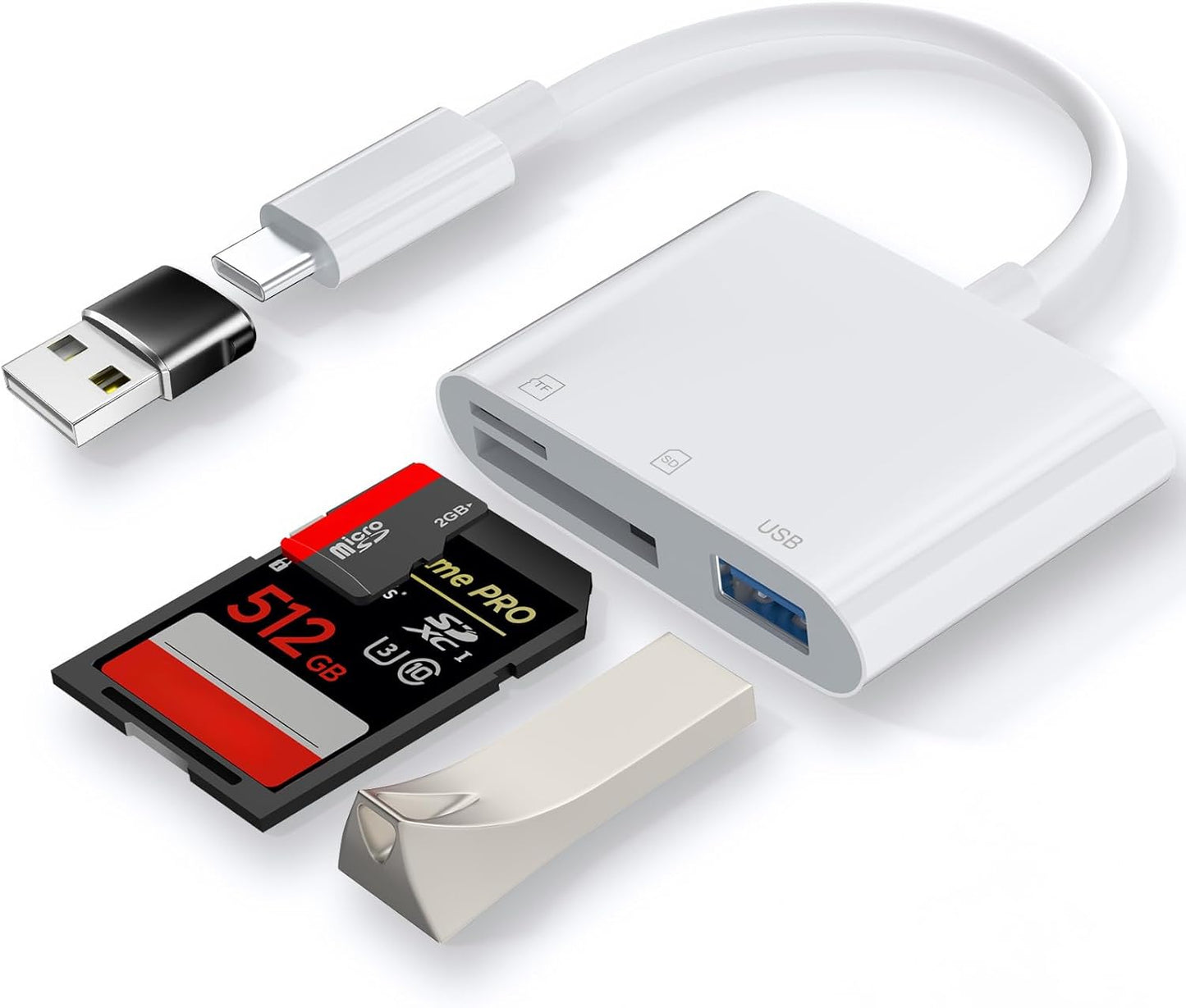 ROKO 17 16 15/iPad/Mac/Laptop3 1 SD Card Reader,Micro SD Card Reader for iPhone in sd Card Reader with Dual Slots & USB