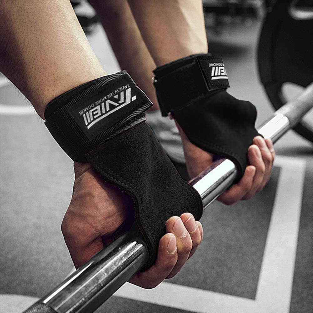 TAVIEW Wrist Straps for Weightlifting for Maximum Grip Support - Lifting Deadlift Strap & Weight Lifting Grips Gloves for Working Out Pull Up Deadlifting & Shrugs