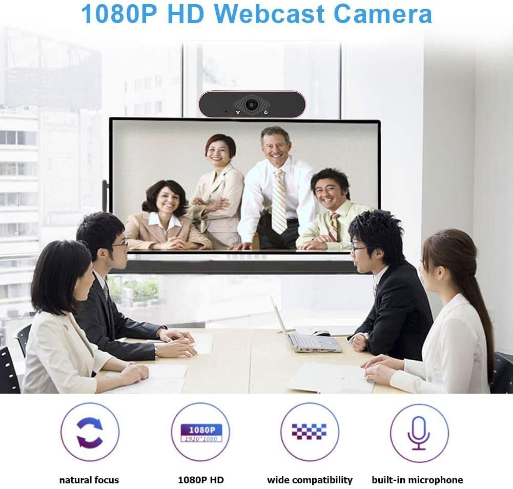 easyday 1080P HD Webcam with Microphone, Streaming Computer Web Camera for Laptop/Desktop/Mac/TV, USB PC Camera