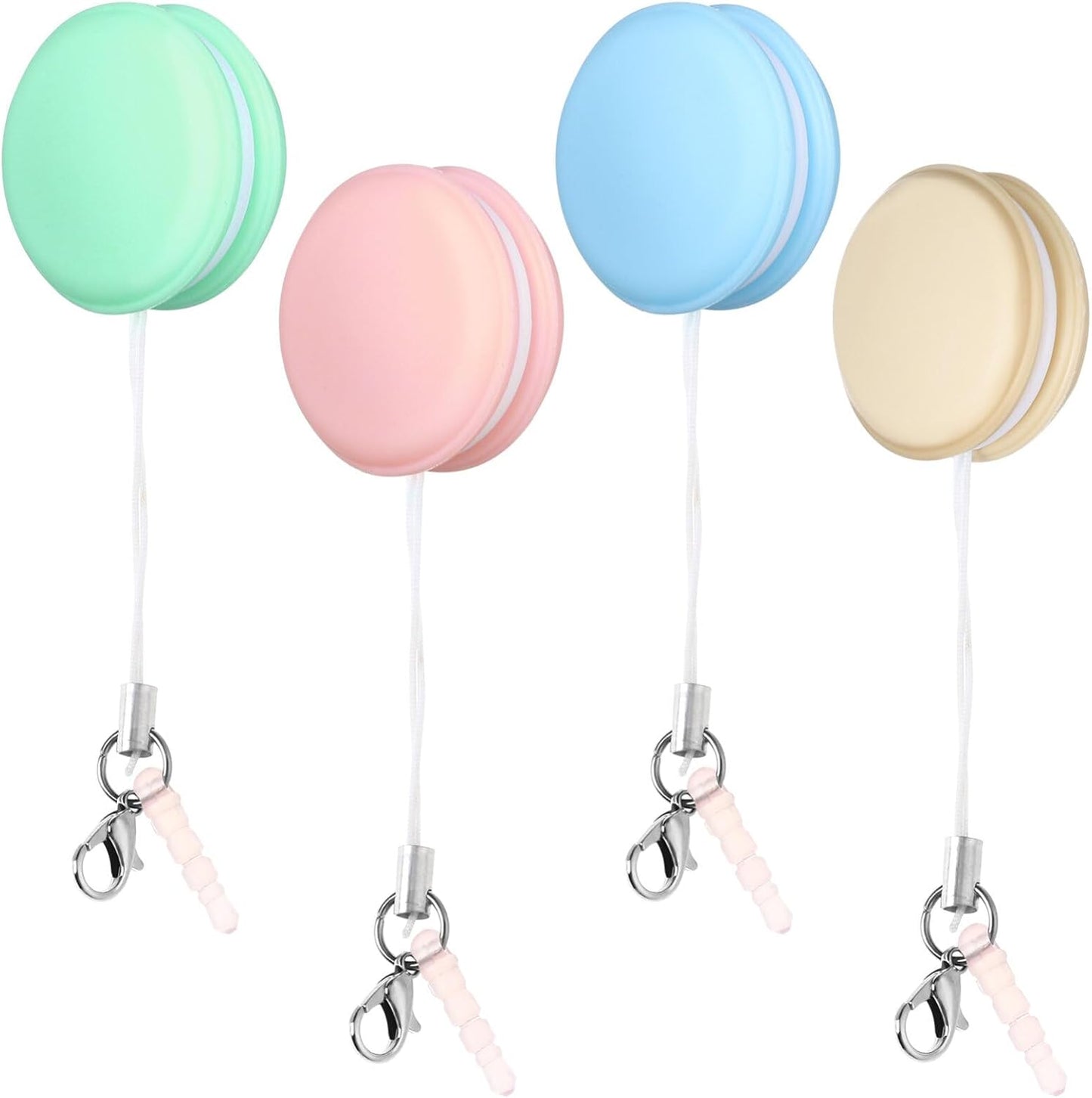 4pcs STOBOK Macaron Screen Cleaners Eyeglass Lens Portable Phone Screen Cleaners Keychain Screen Cleaning Brush