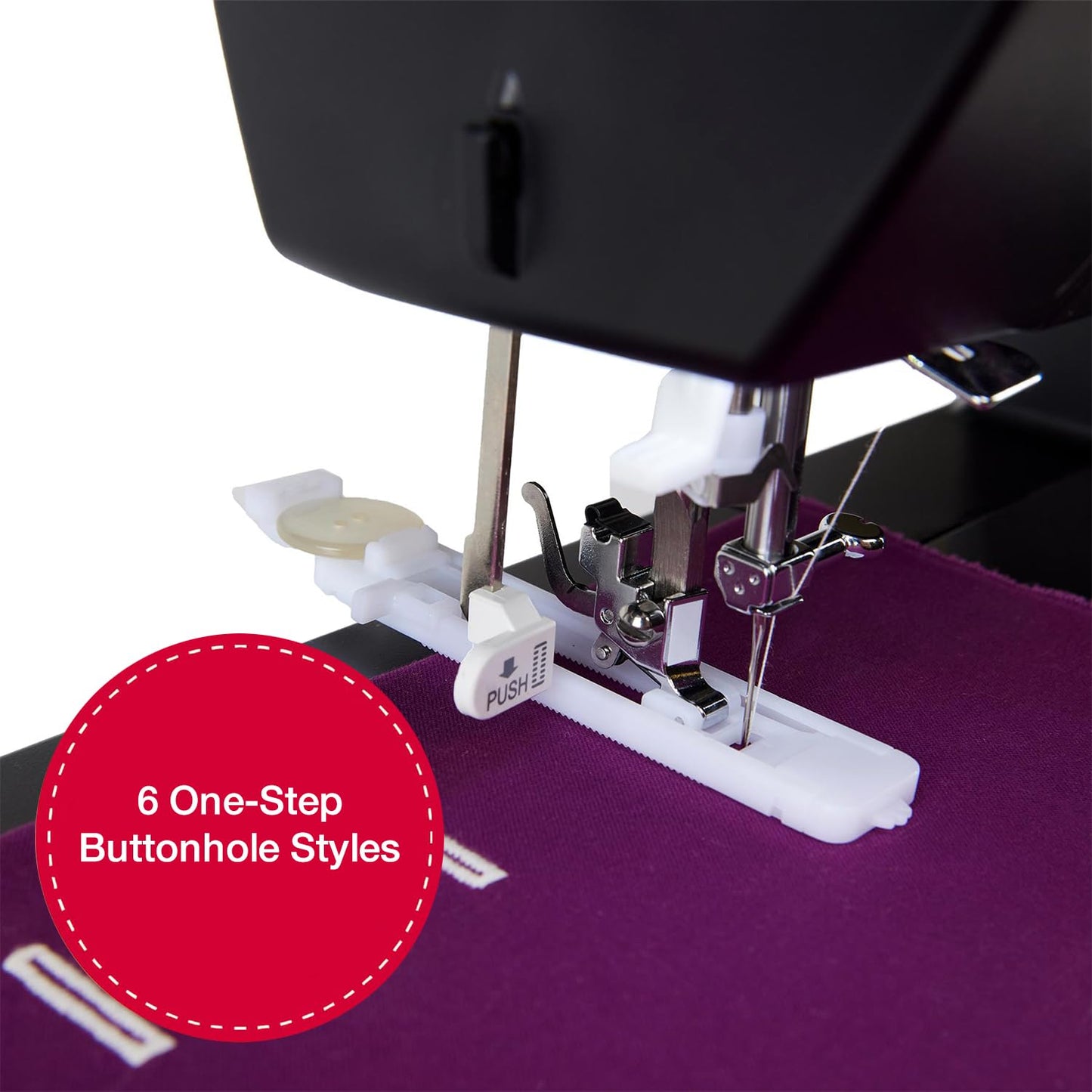 SINGER Heavy Duty 6600C Sterling Sewing Computerized Machine + Accessory | 100 Built-In Stitches Deliver 215 Stitch Applications| 60% More Power, 1100 Stitches/Min| Metal Frame, 6 One-Step Buttonhole