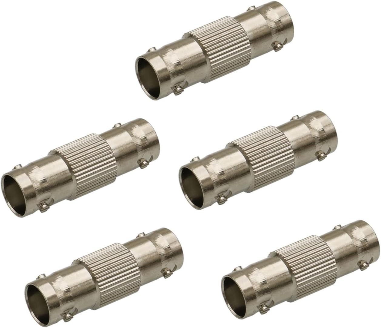 Zkarabc 3G-SDI, 4K/8K (5-Pack) BNC Female to Female Coupler, Pure Brass SDI Barrel Connector Adapter with Gold-Plated