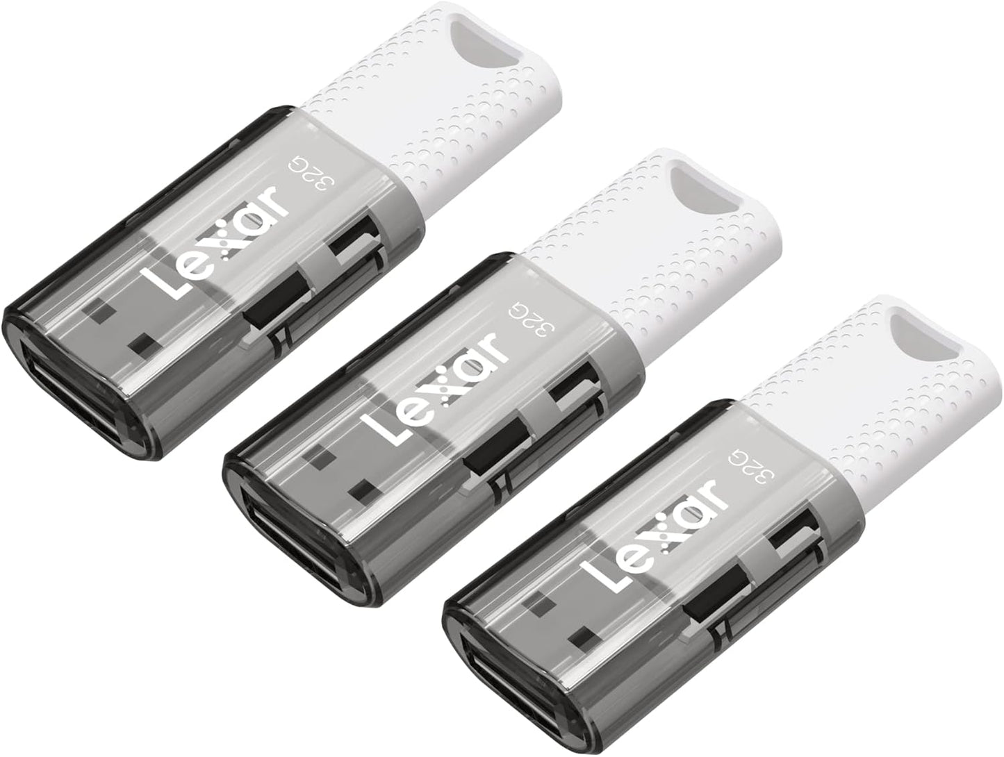 Lexar S60 2.0 32GB, Pack 3 LJDS60-32GB3NNU JumpDrive USB Flash Drives, Black, Of Flash Drives