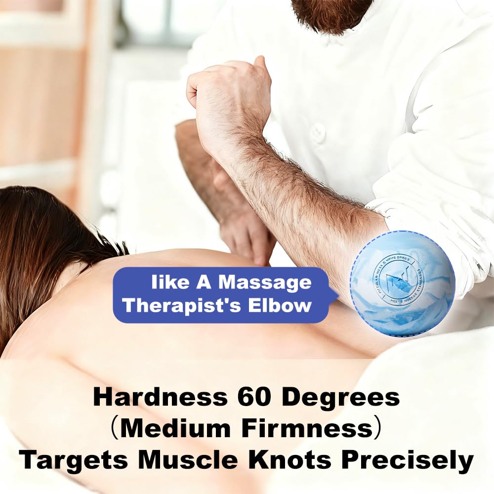 FITZELAR Massage Lacrosse Balls for Myofascial Release, Quality Certification, Massage Deep Tissue for Back and Shoulder, Trigger Point Therapy, Muscle Knots, Relieving Muscle Pain
