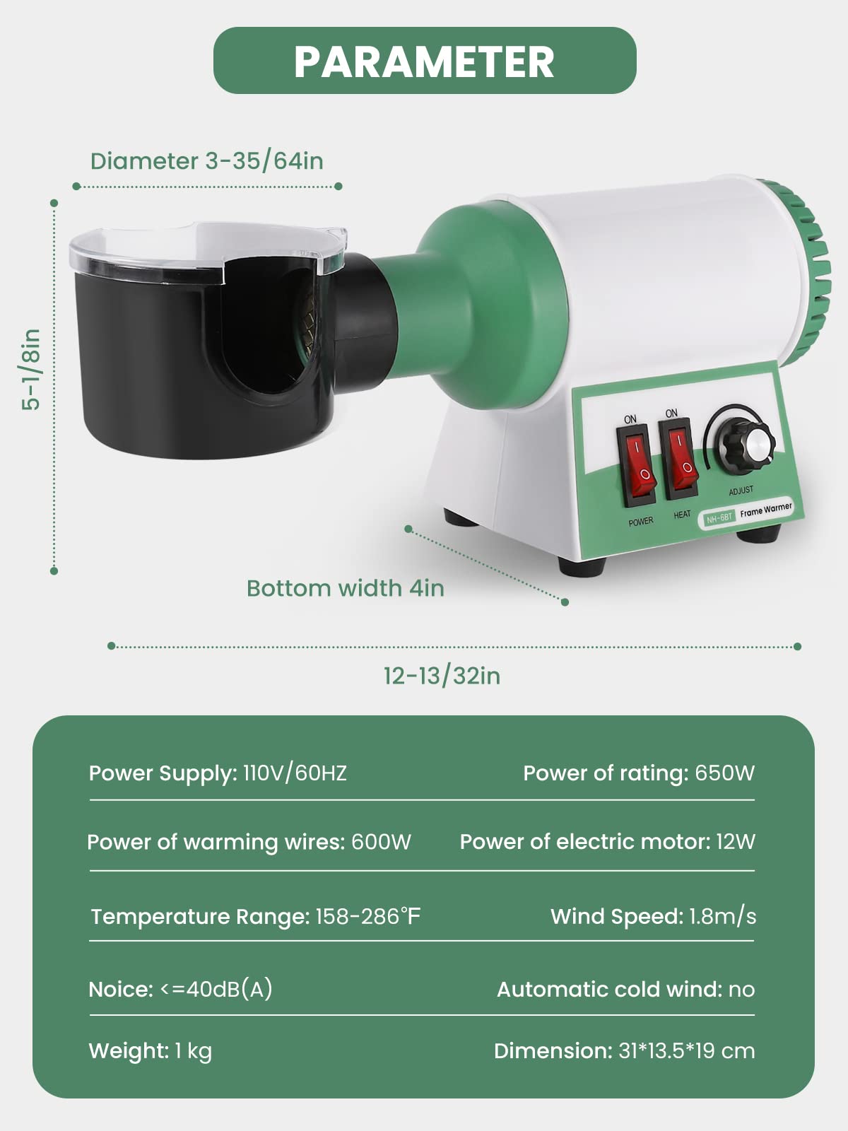 Huanyu Optical Digital Pupilometer 45-82mm Pupil Meter PD Meter and Huanyu Frame Warmer 158-286℉ Eyeglass Frame Heater 600W Bundle