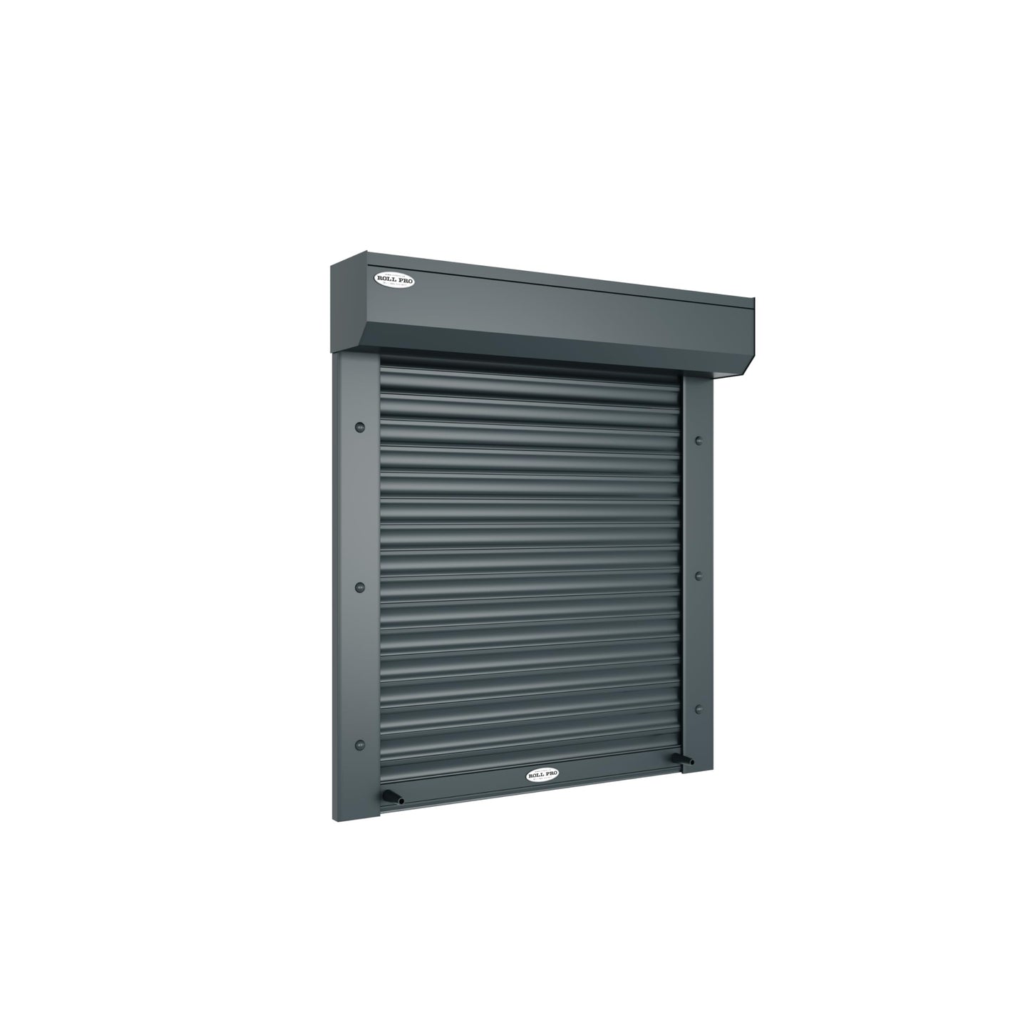 Motorized Radio Security Aluminum Rolling Roll Up Shutter, Window Blind Shades, Window Roll Up Shutter Blackout | Brown (Anthracite Grey)