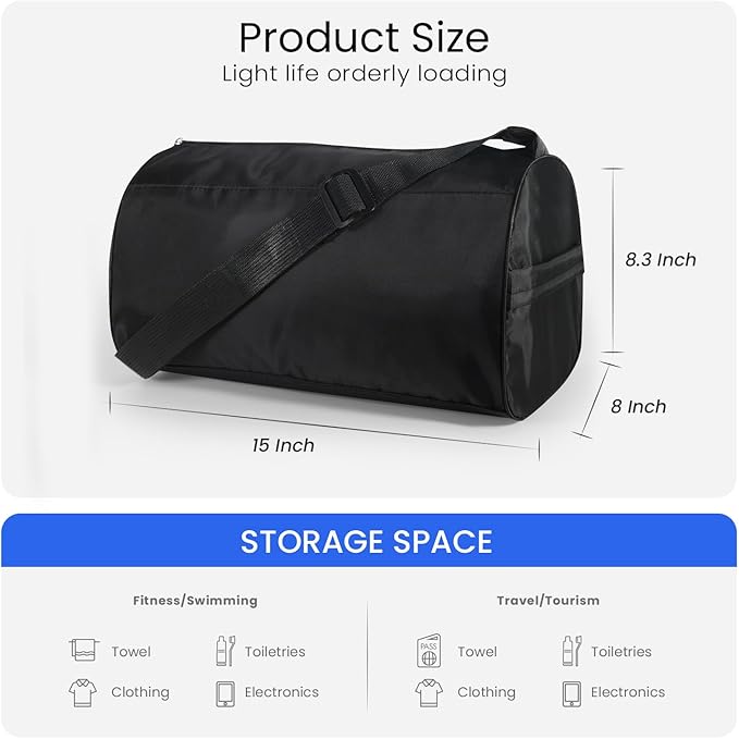 C&F BOGMOST Small Gym Bag for Women & Men,Small Lightweight Duffel Bag Carry On Bags Mini Duffel Travel Bag Waterproof Sports Bags for Workout/Sport/Travel, Yellow