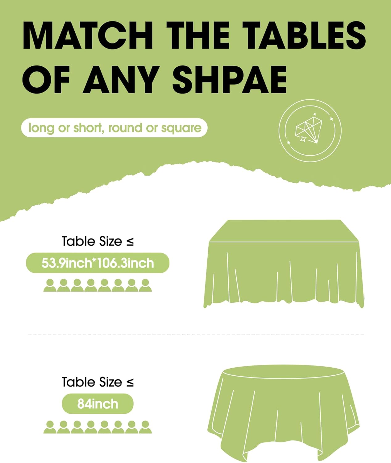 Pureegg Disposable Table Set - 10 Pack White & Pink Tablecloths (54''x108'') & Runners (14''x108'') - Leakproof & Stain-Resistant for Events