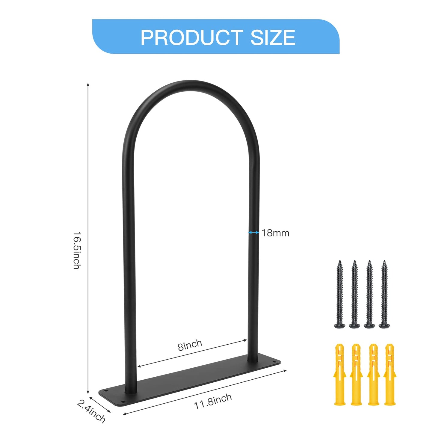 XIAO PEI Medicine Ball Rack - Wall Mount Stability Ball Storage Rack(1 Black)
