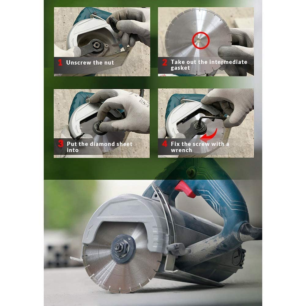 Whirlwind USA TSS 12-Inch Laser Welded Dry or Wet Cutting General Purpose Power Saw Segmented Diamond Blades for Concrete Stone Brick Masonry (Factory Direct Sale) (12")