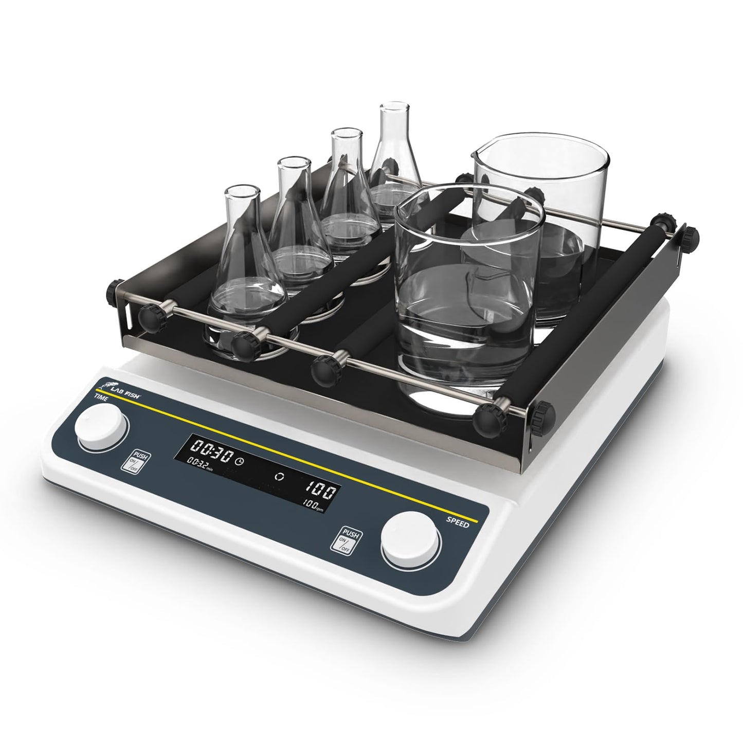 LAB FISH Digital Orbital Shaker Table Adjustable Speed 40-200RPM,Workplate 12.6"x12.6" Capacity 5 KGS,Laboratory Orbital Rotator Shaker