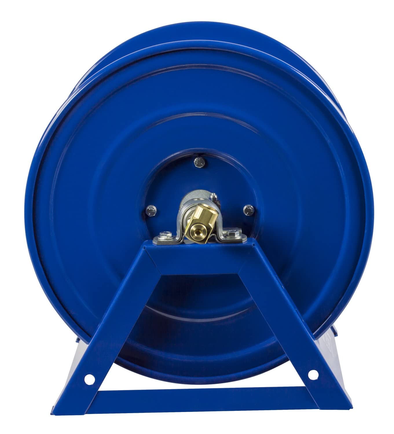 Coxreels 1125-6-100 Hand Crank Steel Hose Reel, 1125 Series – 1" x 100', 3,000 PSI - Heavy Duty All Welded Steel A Frame – Adjustable Tension Break – Made in The USA, Blue