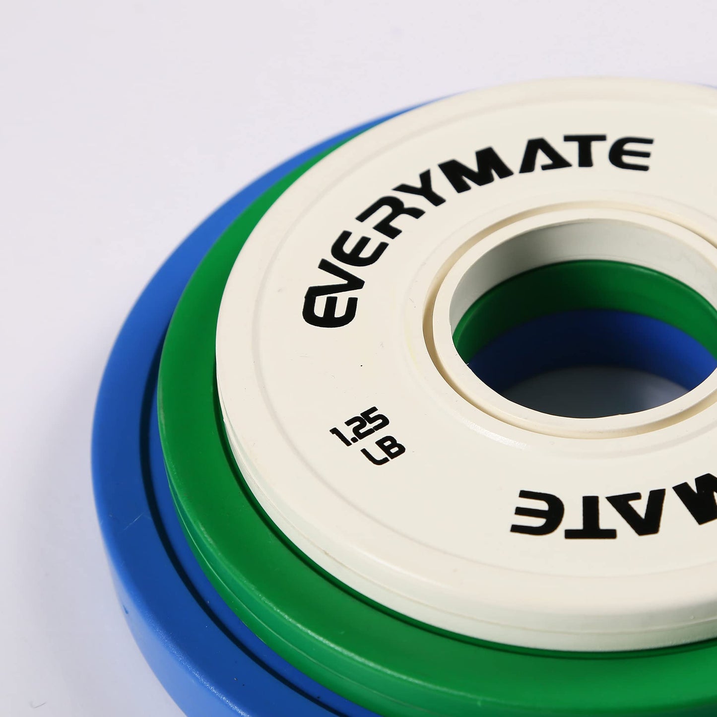 EVERYMATE Change Weight Plates Set 1.25LB, 2.5LB, 5LB, 17.5LB Fractional Bumper Plate for Cross Training and Olympic Weightlifting
