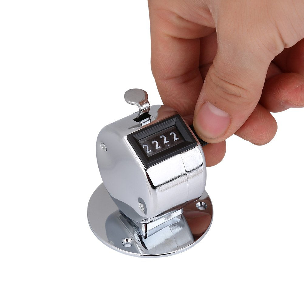 Bnineteenteam 2pcs Hand Tally Counters, 4 Digit Mechanical Palm Counter Handheld Number Click Counter Tally Clicker Counter for Sports Games Golf Judgment, Timing, Step -by -Step Appliances