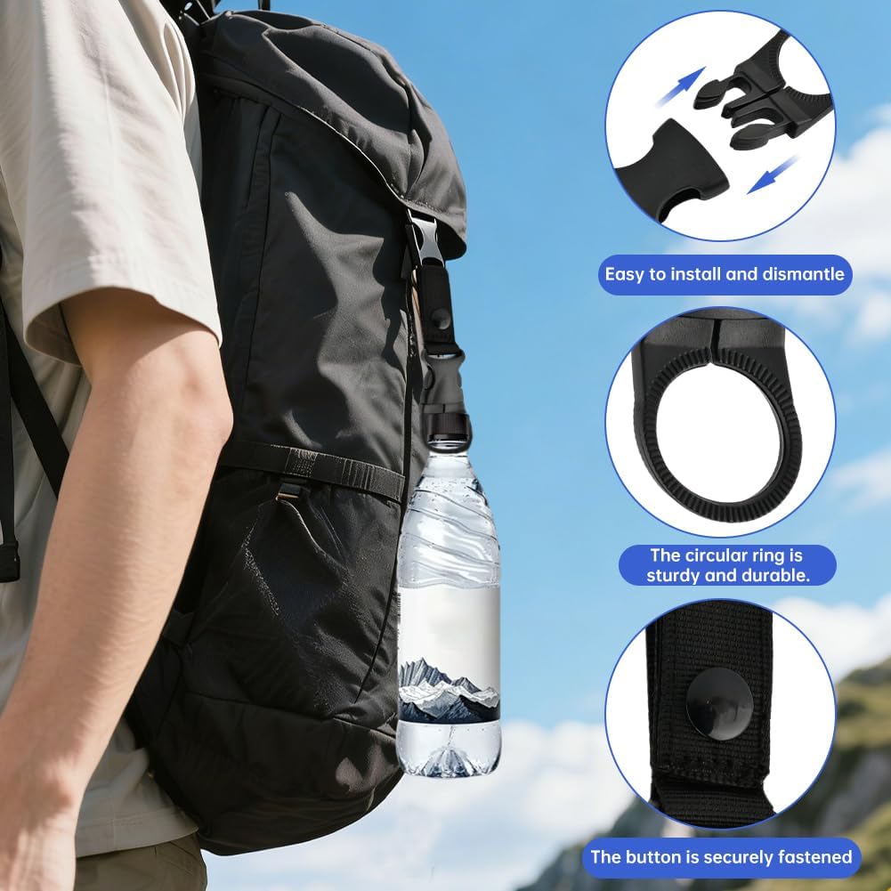 Lixternum Portable Speaker Mount for Bike, Waterproof Hook and Loop Fastener Strap Holder, Adjustable Strap Bike