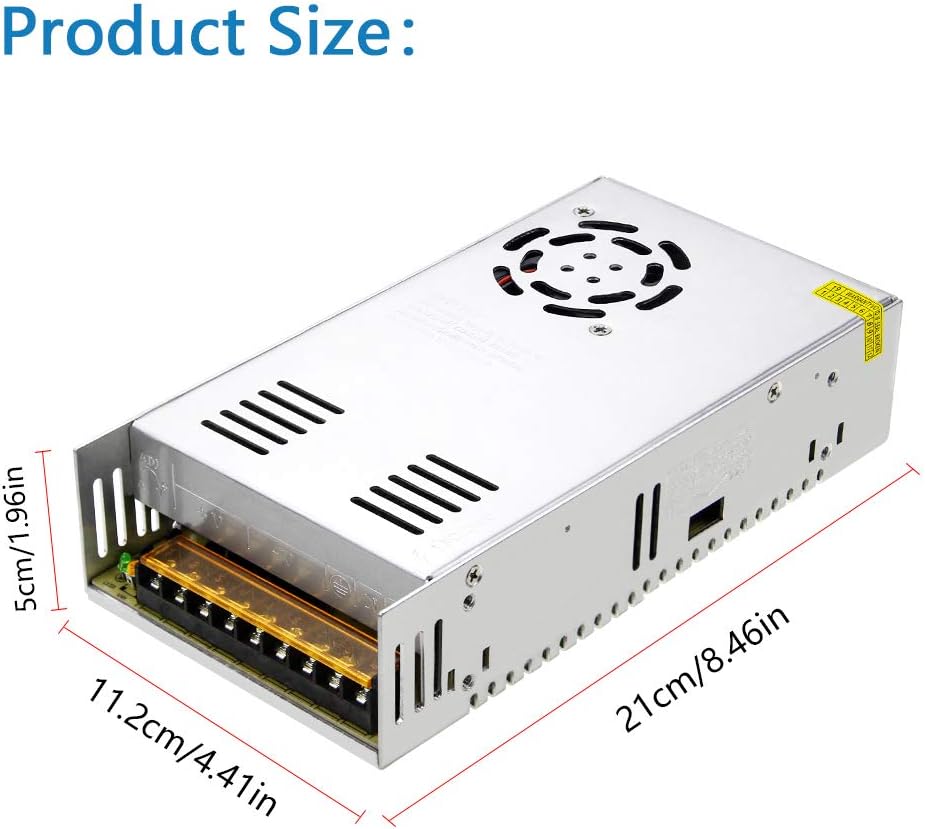 12V 30A 360W 12 30 110V 240V 3D SHNITPWR Power Supply AC to DC Adapter Volt Amp Switching Power Converter Transformer