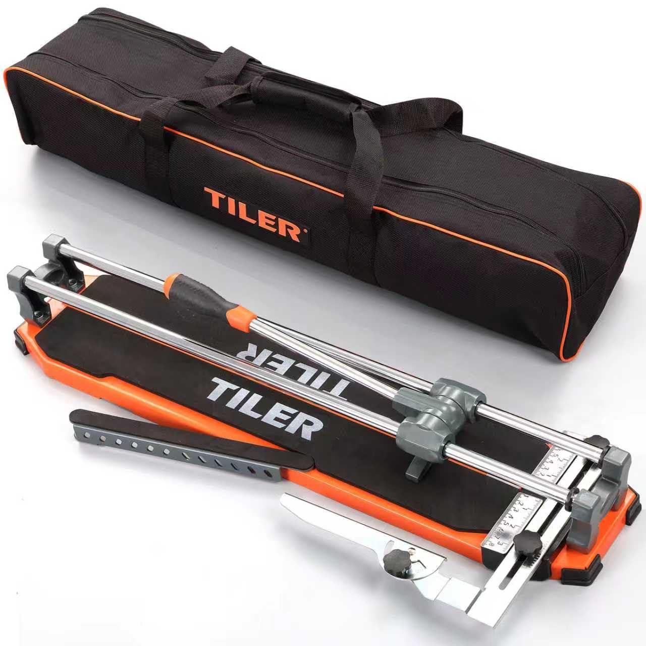 Manual Tile Cutter, 25 Inch Professional Ceramic Tile Cutter with Durable & Sharp Tungsten Carbide Cutting Wheel, Tile Cutter Tools for Cutting Porcelain Floor with Anti-slip Handle & Feet
