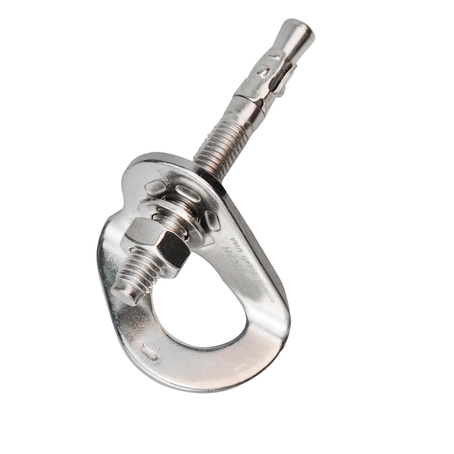 TFTICFH 35kN UIAA Certified Heavy Duty Stainless Steel M12 Climbing Bolt Hanger, 5pc Silver