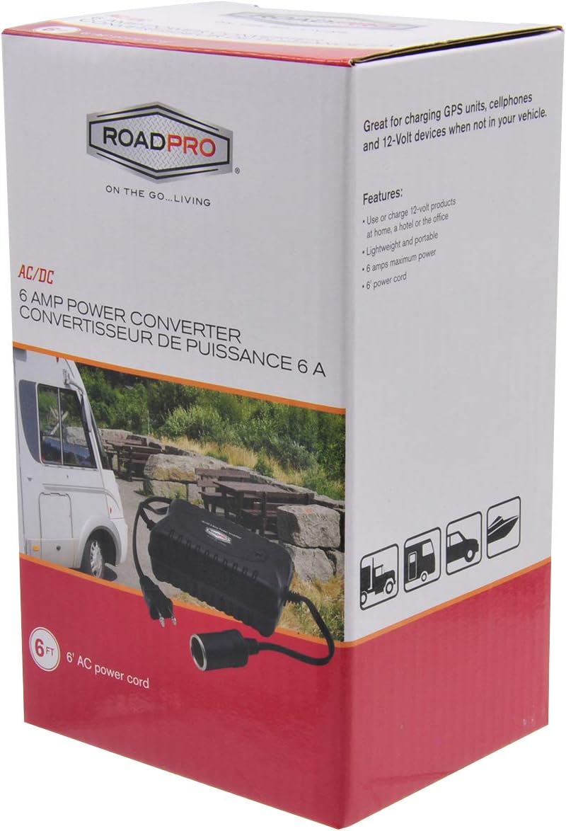 RoadPro RPSL7001 6 AC to DC Amp Power Converter