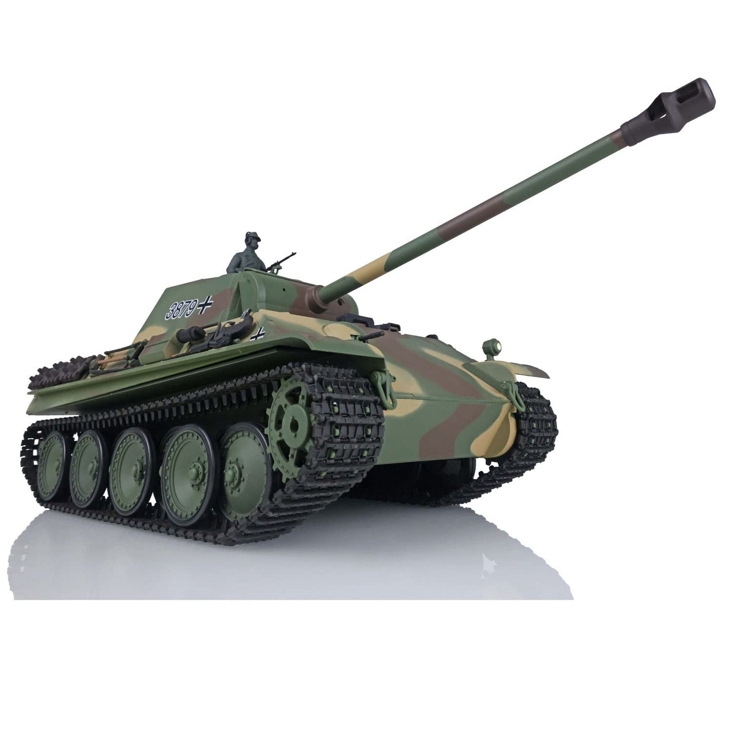 TOUCAN RC HOBBY US in Stock 2.4G Henglong 1/16 Scale 7.0 Plastic German Panther G RTR RC Tank Model 3879 (3879 Plastic Version) BB Airsoft that Shooting BB Bullets