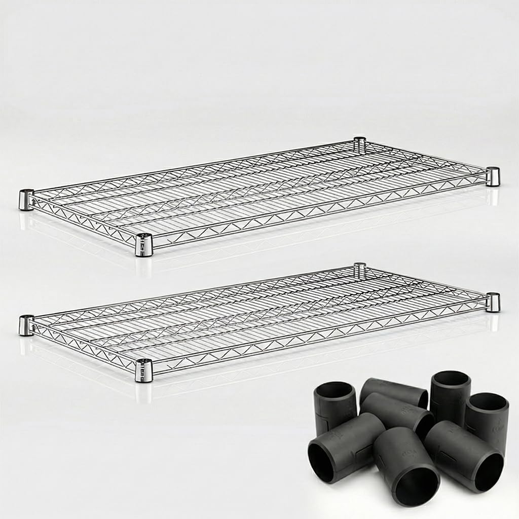 Zedfire 2-Pack 21" x 42" Chrome Additional Wire Shelf for Shelving Units, Replacement Shelves for Wire Rack
