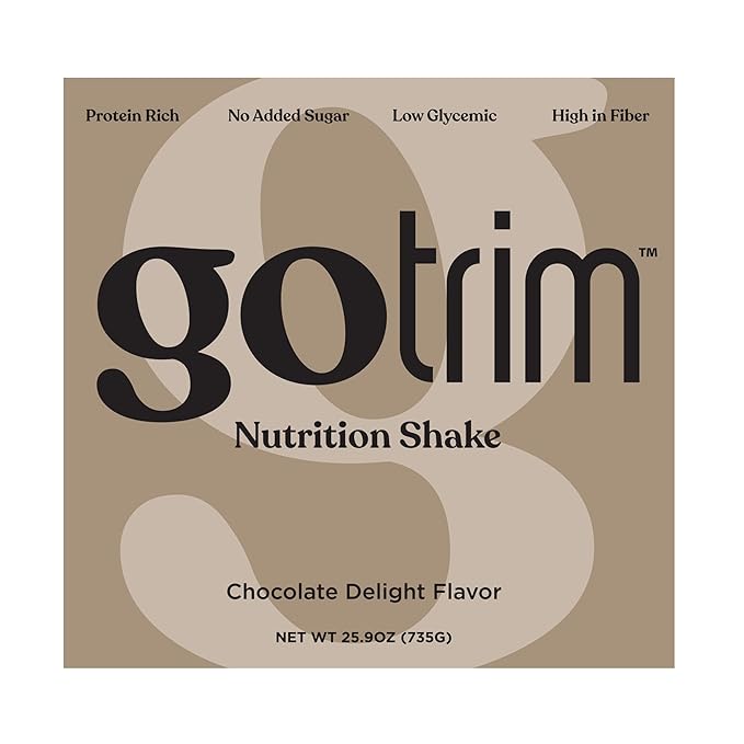 GoTrim Chocolate Protein Shakes Ready to Drink ??High Protein, High Fiber, Meal Replacement, No Added Sugar, Gluten-Free, 14 Servings ??Perfect for Weight Loss, Muscle Building, and Busy Lifestyles