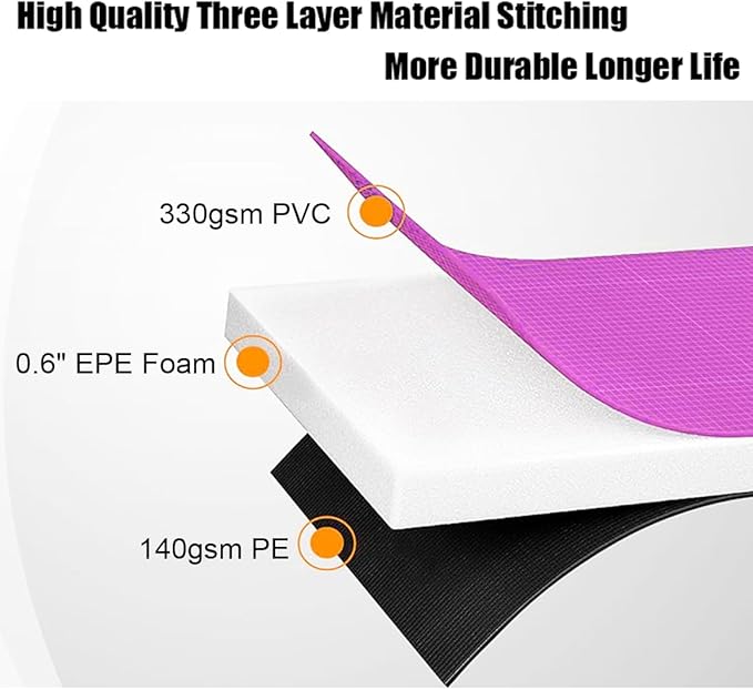 LANGXUN Universal Trampoline Repalcement Safety Pad, 8ft 10ft 12ft 14ft 15ft 16ft Waterproof Surround Spring Foam Cover for Round Frame