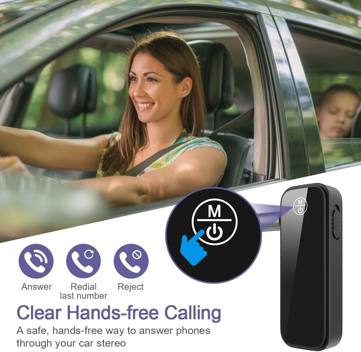 JXTZ 2 Pack 2 1 5.3 3.5mm Aux Bluetooth Adapter for Car, in Bluetooth Transmitter Receiver for Headphones Car Home