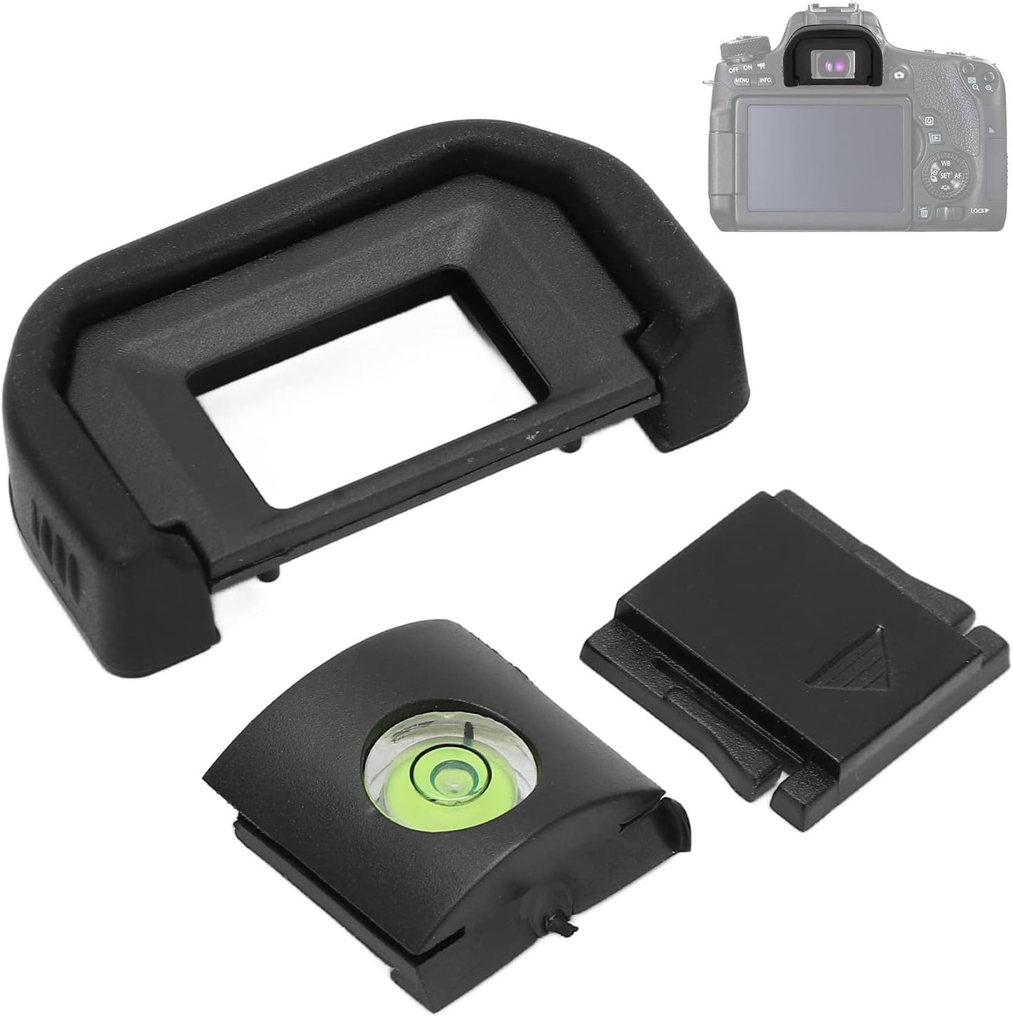 Akozon 760D, 650D, 500D Set EF Digital Camera Viewfinder Eye Cup for - Camera Accessory (Black)