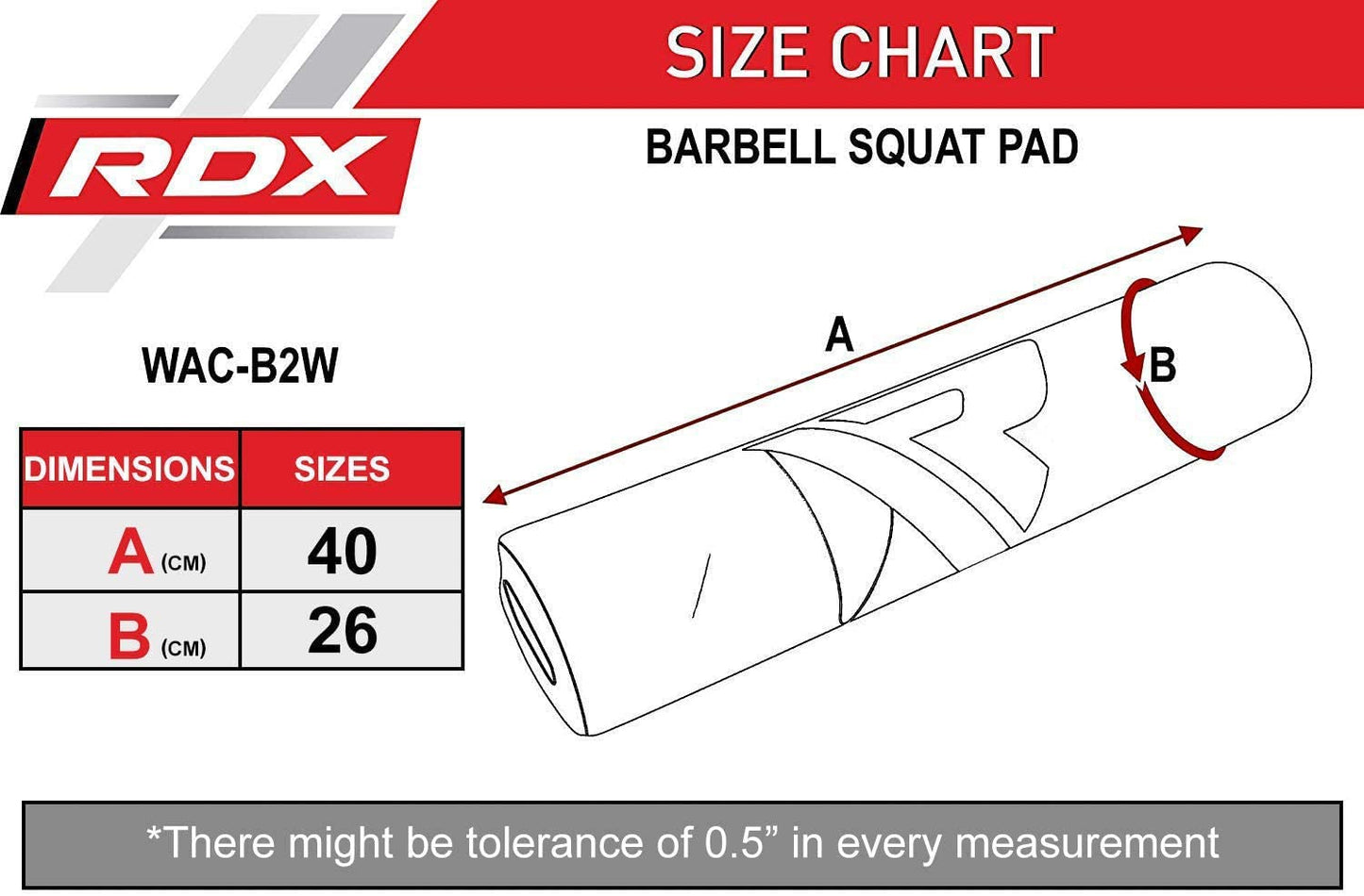 RDX Barbell Squat Pad - Neck & Shoulder Protective Foam - Great for Squats, Lunges, Hip Thrusts, Weight lifting - Fits Standard Bar