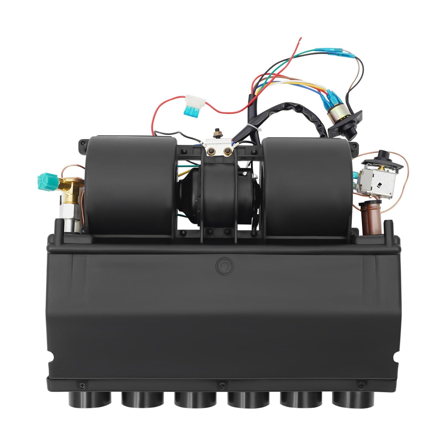 12V Air Conditioning Evaporator Hot and Cold Dual Use for Trucks Vans Heavy Equipment, 3 Levels Adjustable Wind, 3640 kcal/h Cooling 3114 kcal/h Heating Capacity with Installation Brackets