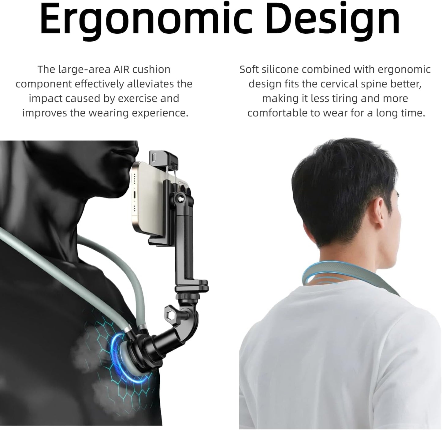 Chapter Seven Neck Hanging Phone Holder,Hands Free POV/Vlog Chest Camera Phone Holder for Video Recording,Compatible