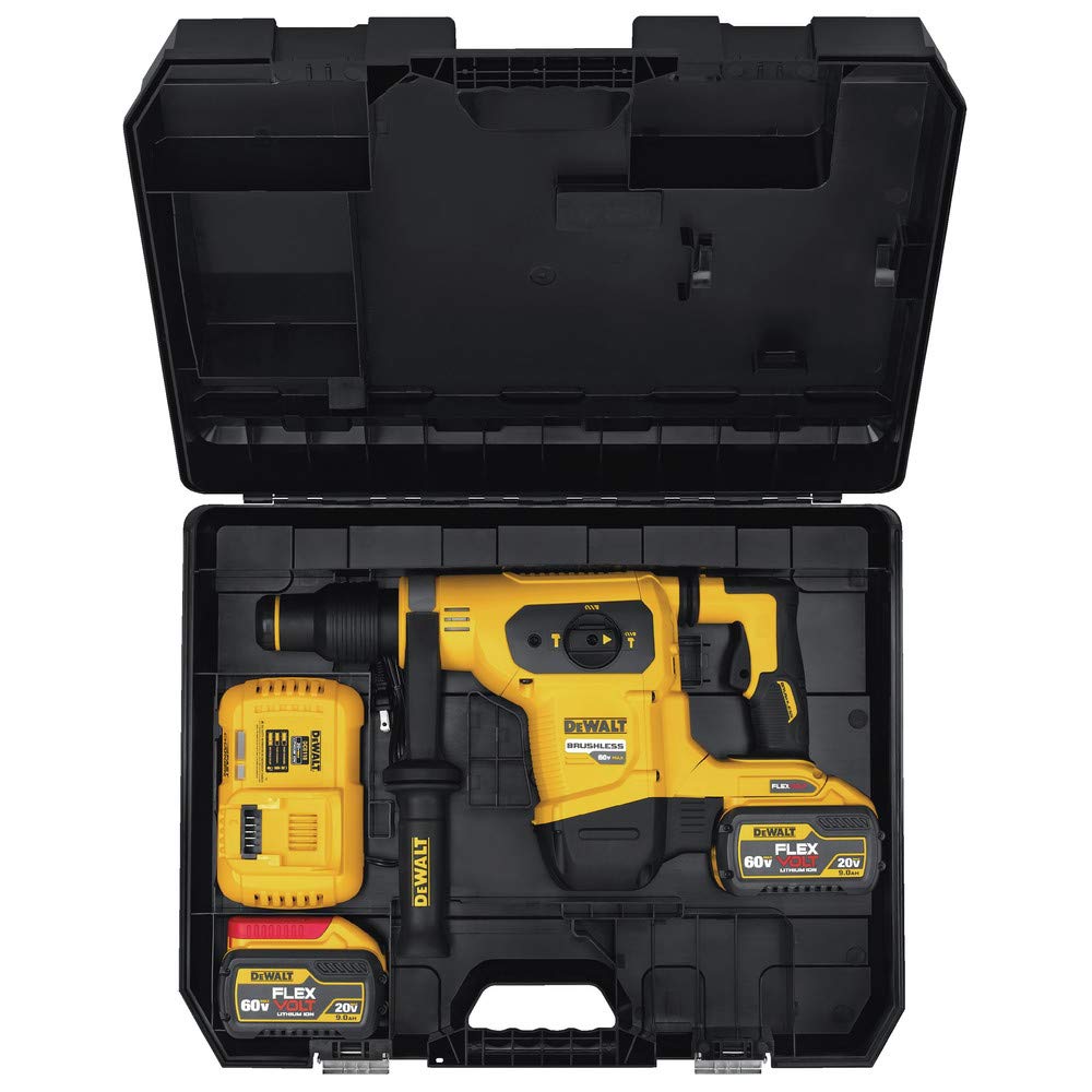 DEWALT 60V MAX Cordless Hammer Drill Kit, 1-9/16 in., (2) FLEXVOLT Batteries & Charger Included (DCH481X2)